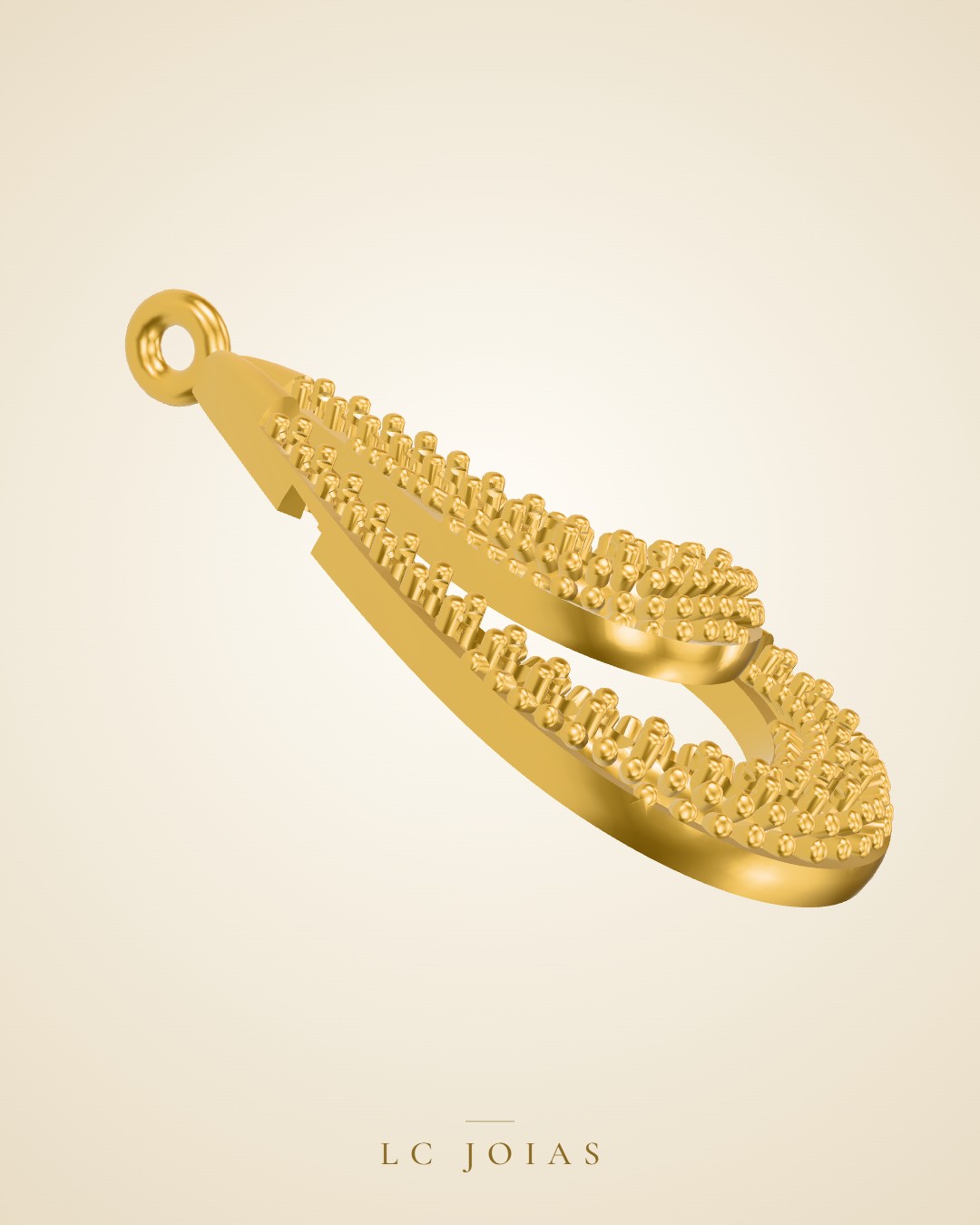 Brinco 6214br cima em ouro