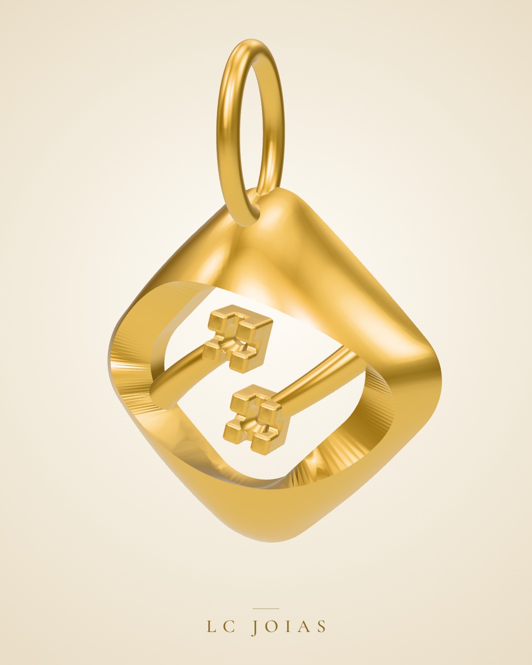 Pingente 6896 pg em ouro