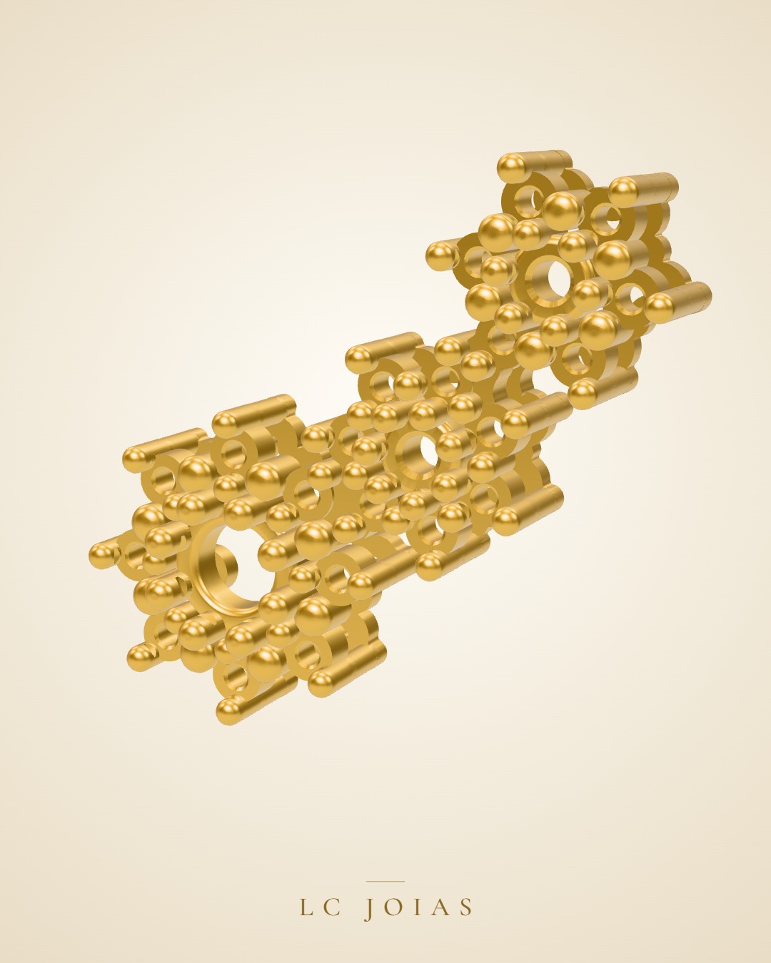 Brinco 7927 br espelho em ouro