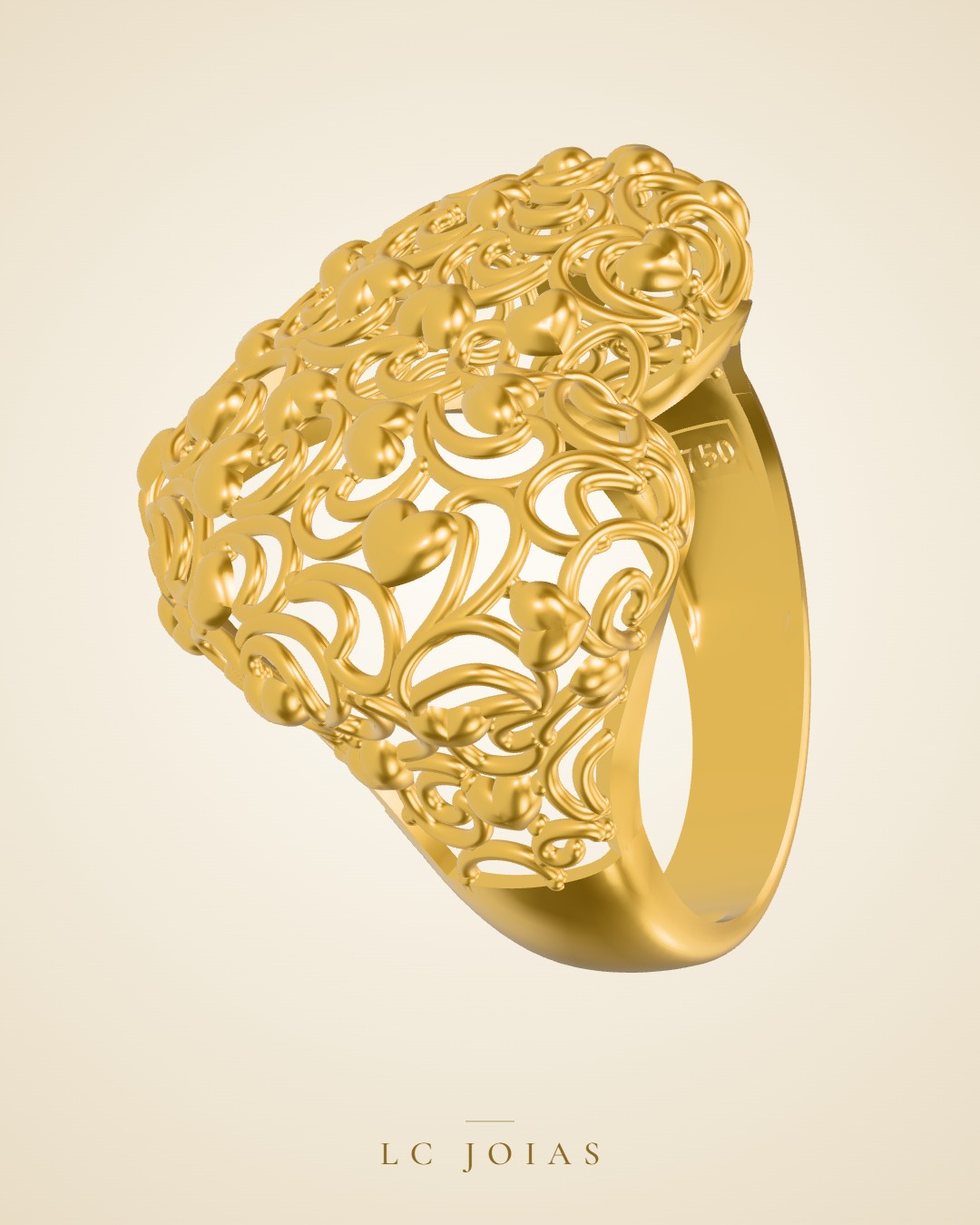 Anel 1152 z an em ouro