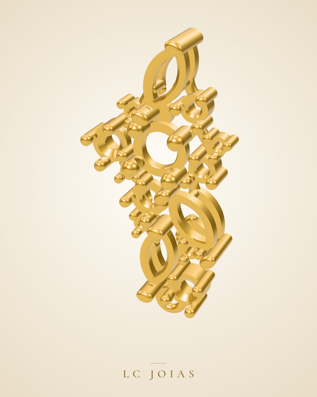 Brinco 8223 br espelho em ouro