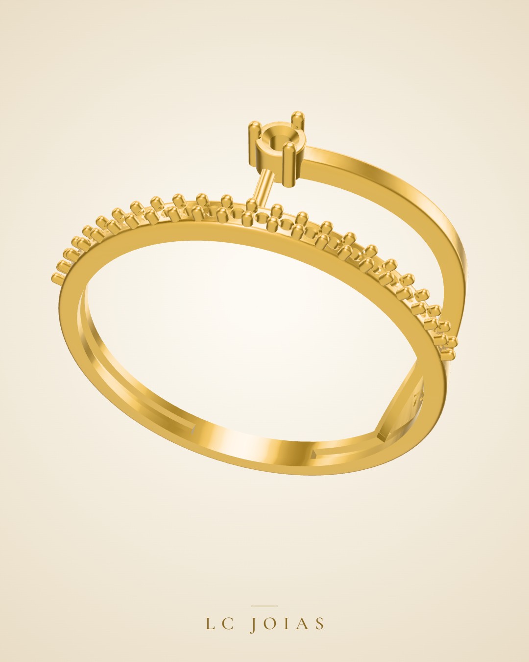 Anel lr 127 an em ouro