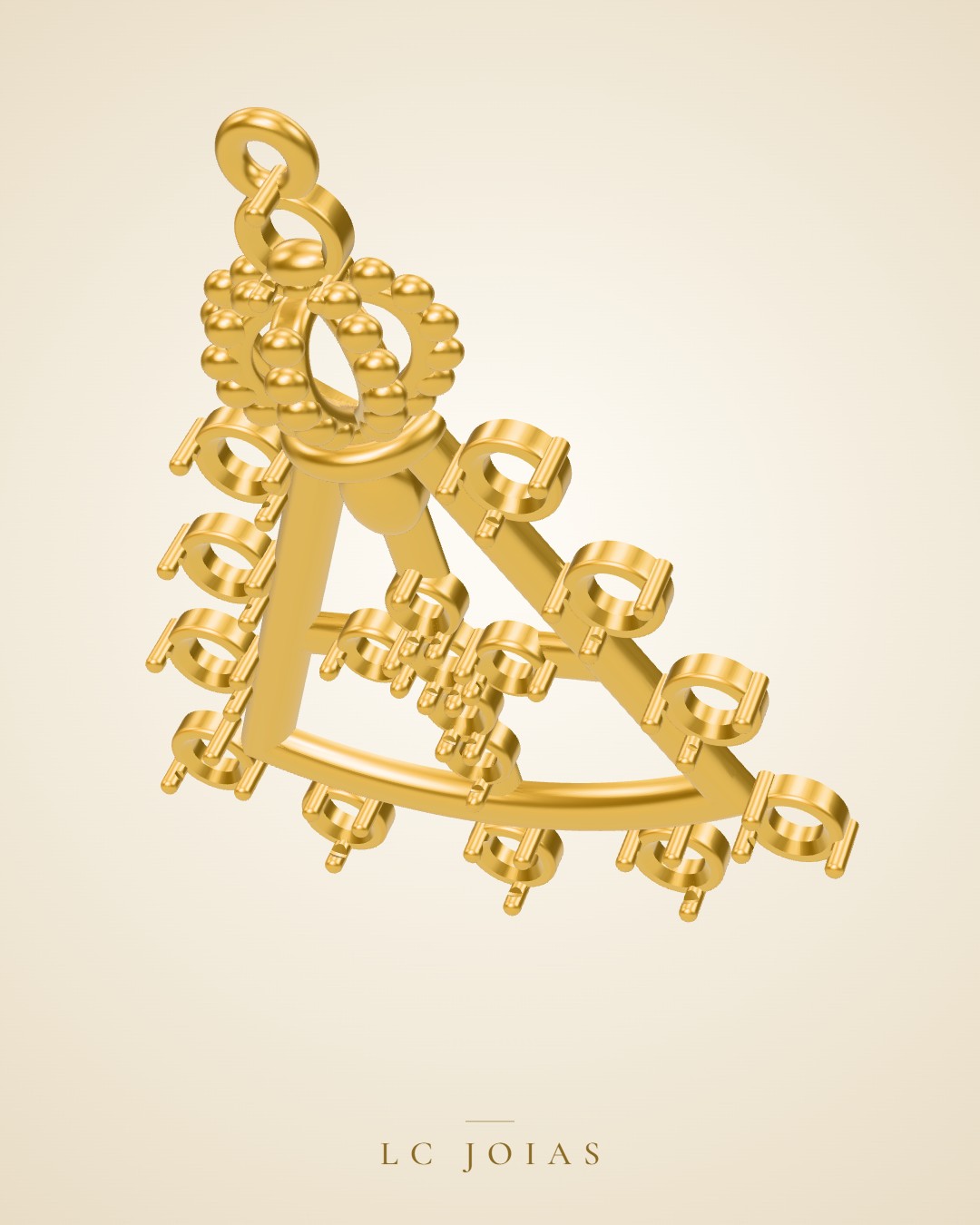 Pingente d 0018 pg em ouro