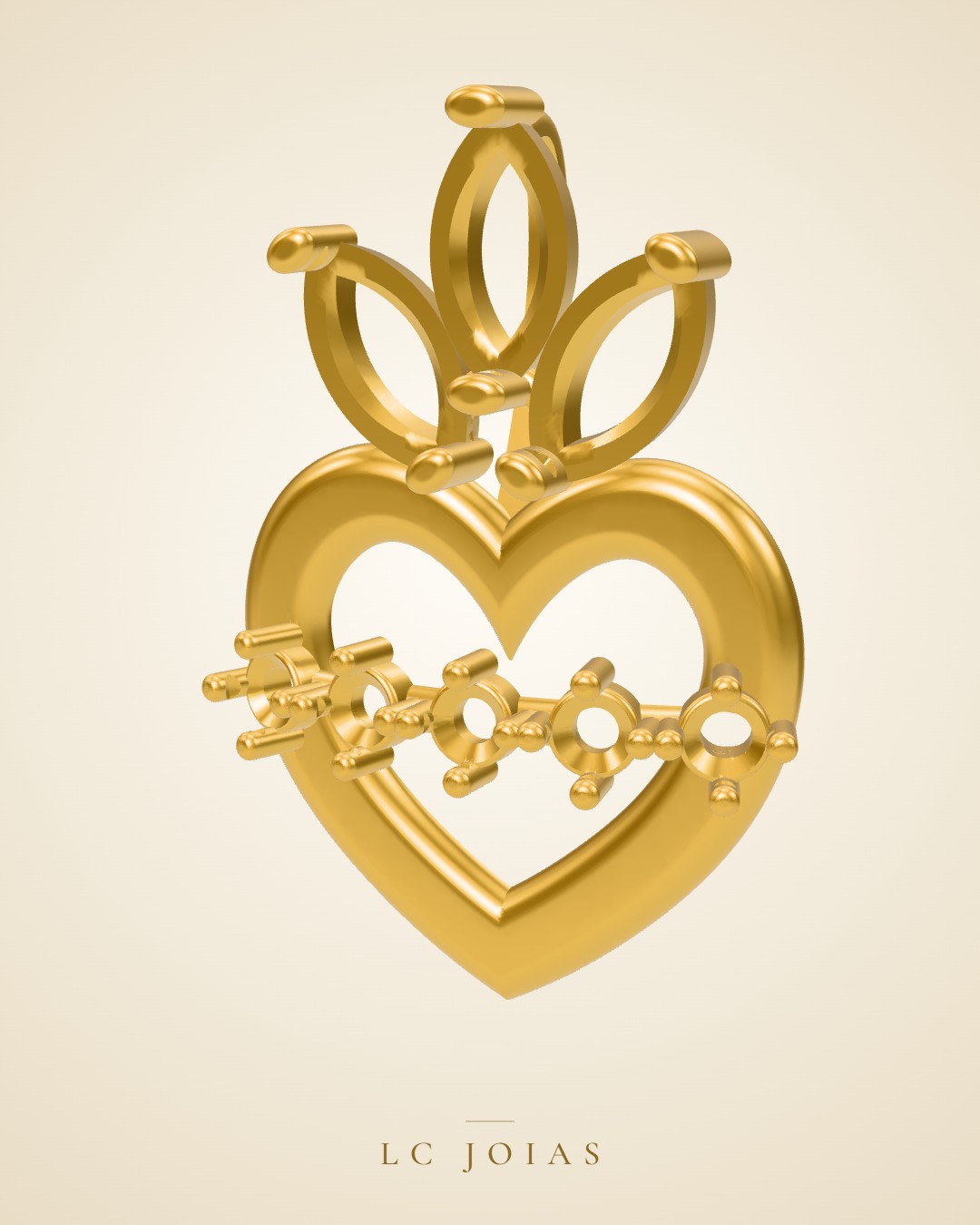 Pingente 8688 pg em ouro