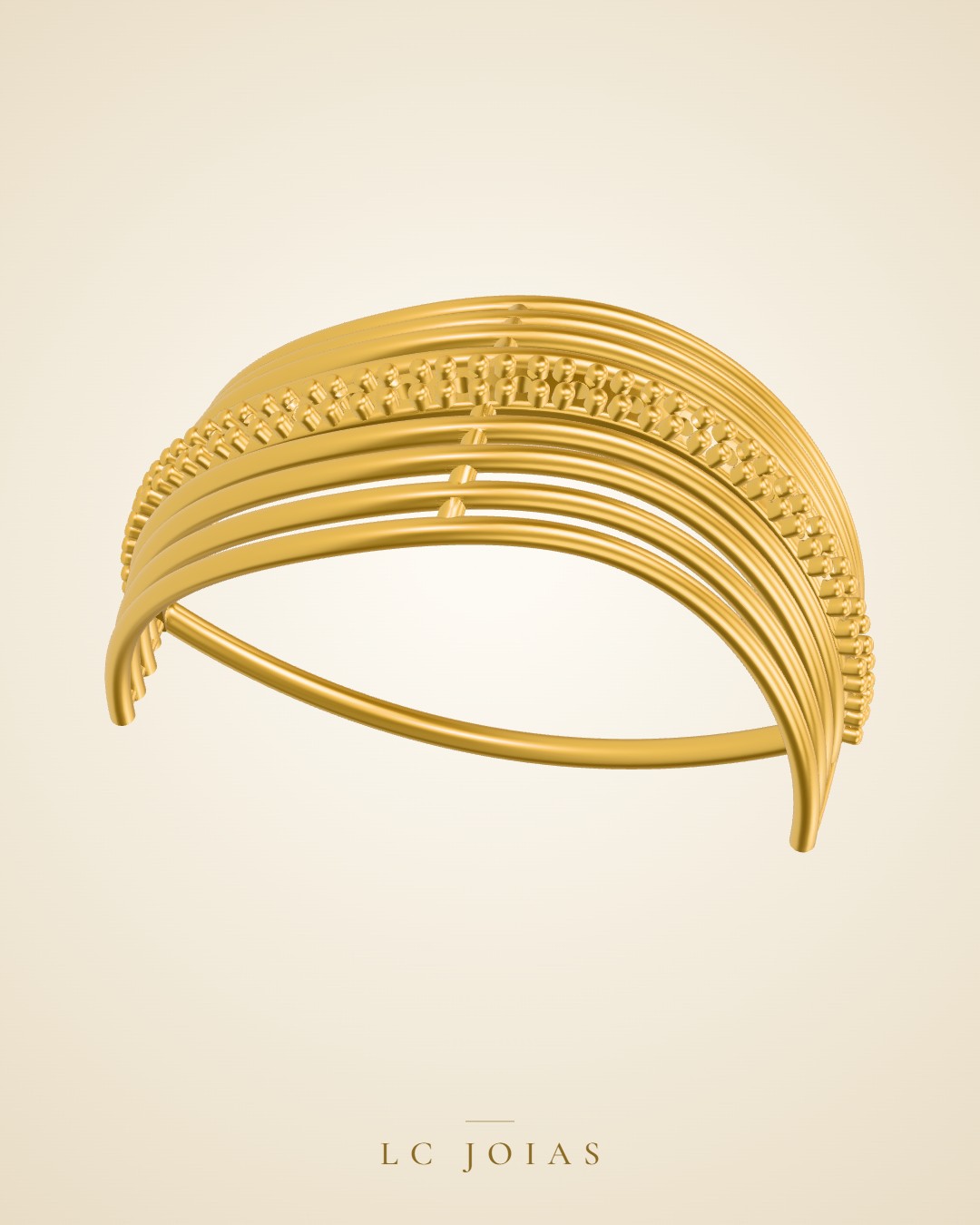 Anel 013 an aplique em ouro
