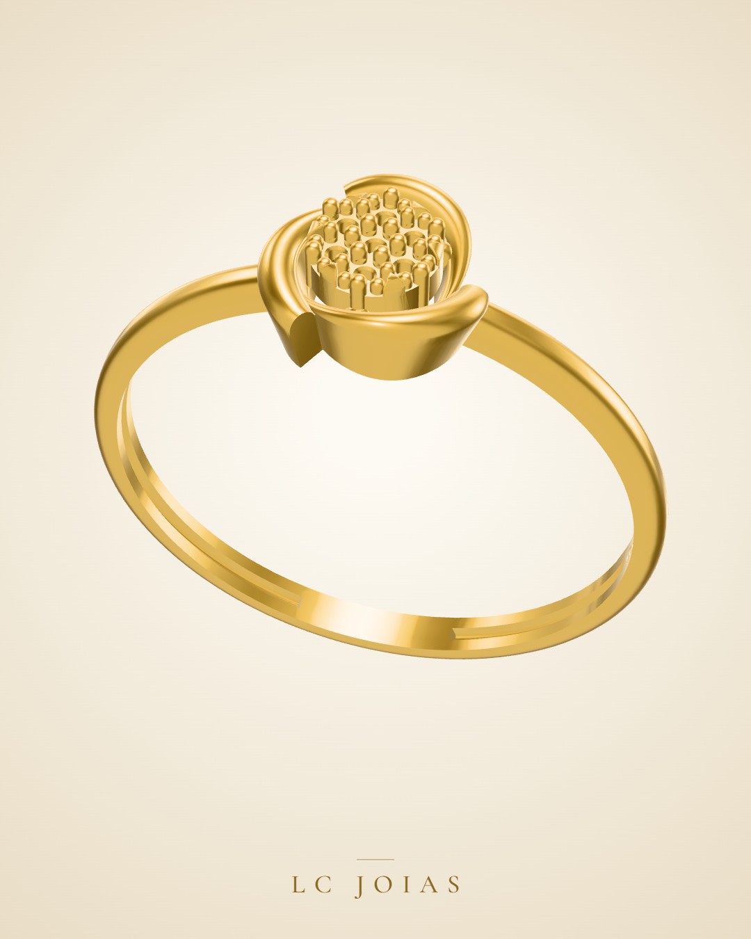 Anel lr 70 an em ouro