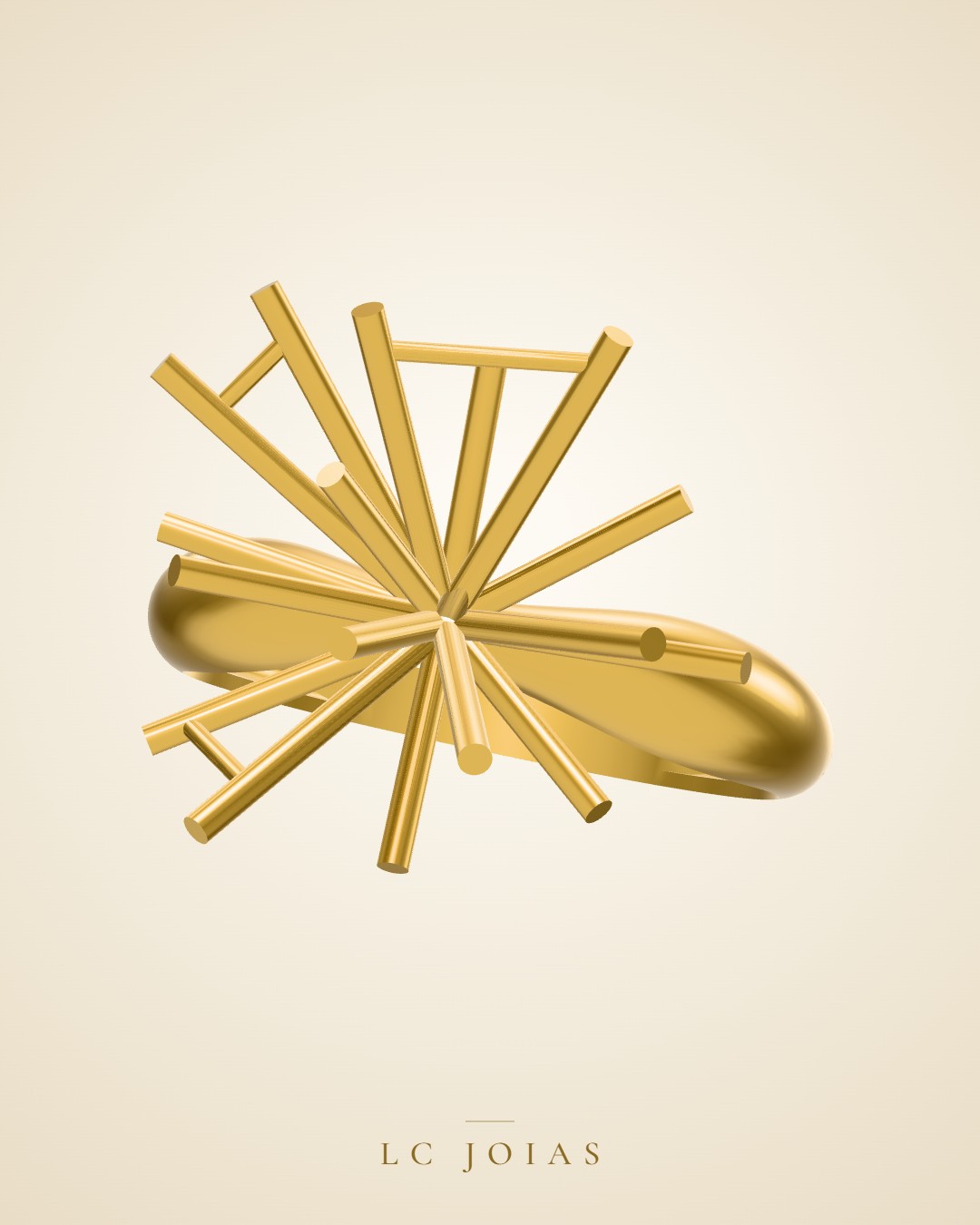 Anel 8008 an aro em ouro
