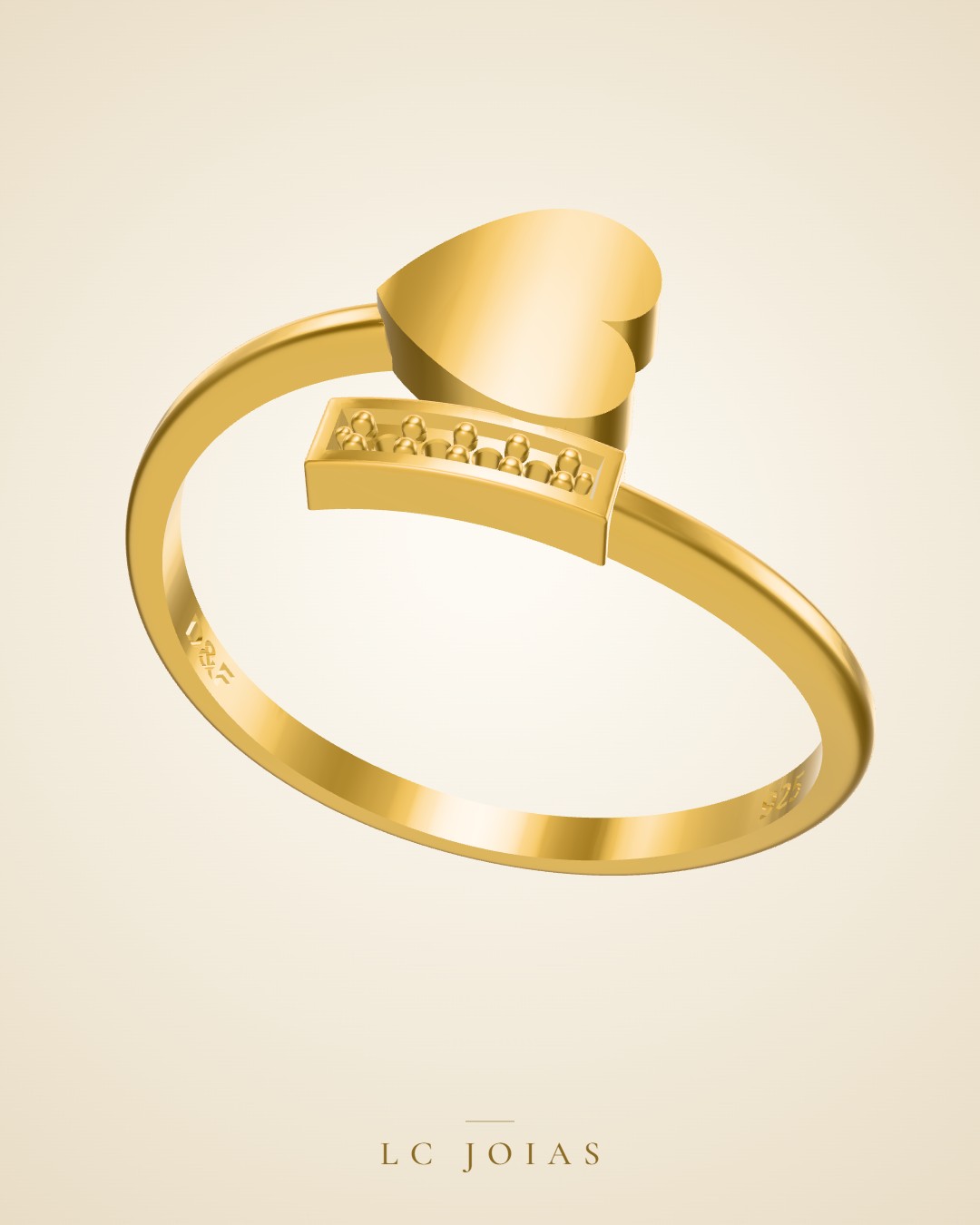Anel ag 1925 an em ouro
