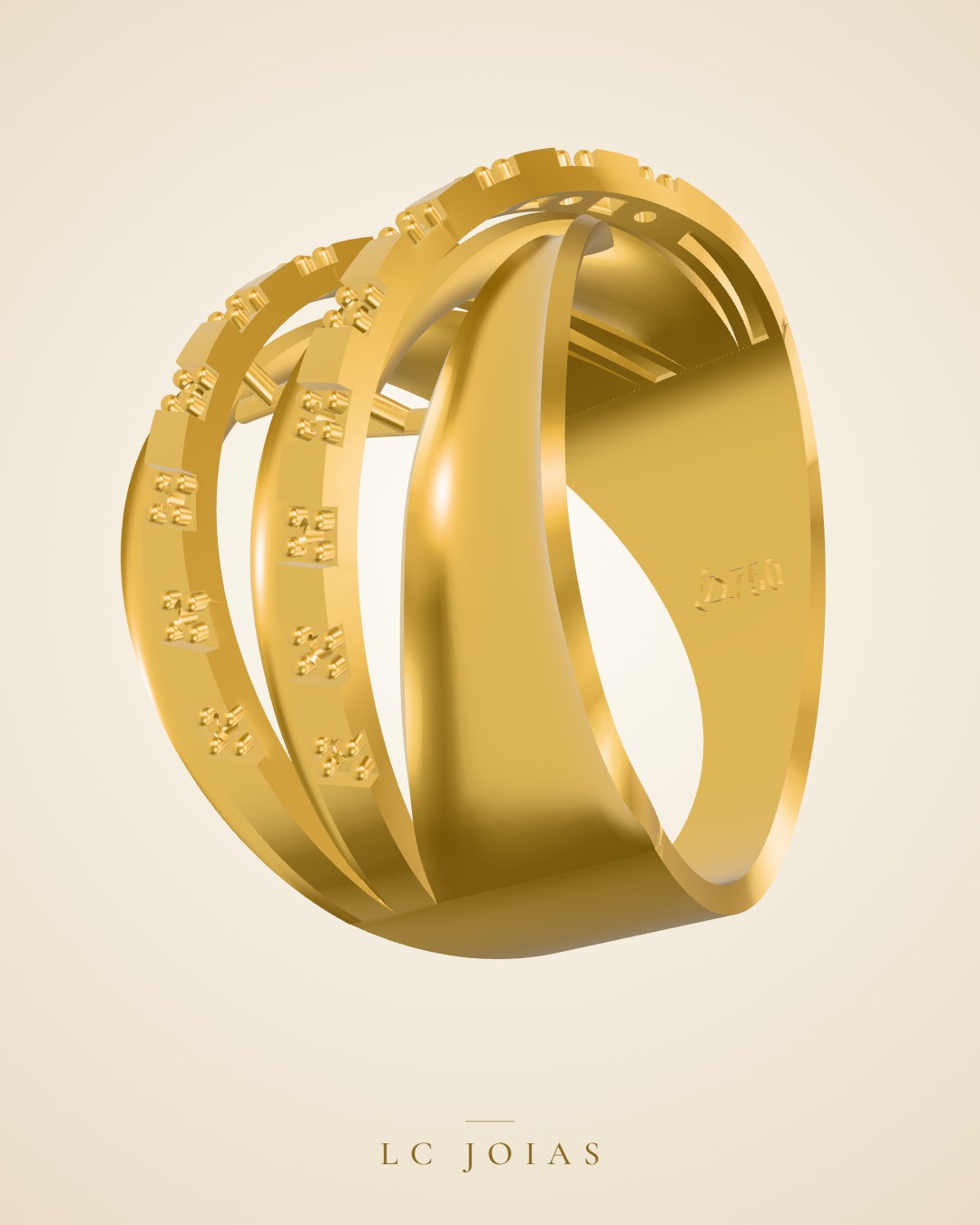 Anel 7601 an em ouro