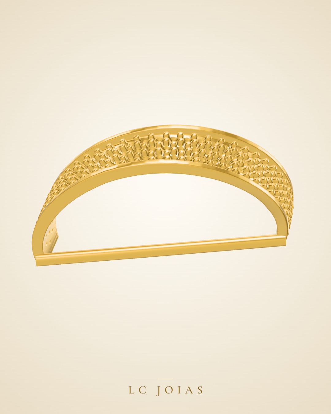 Anel 7350 an aplique em ouro