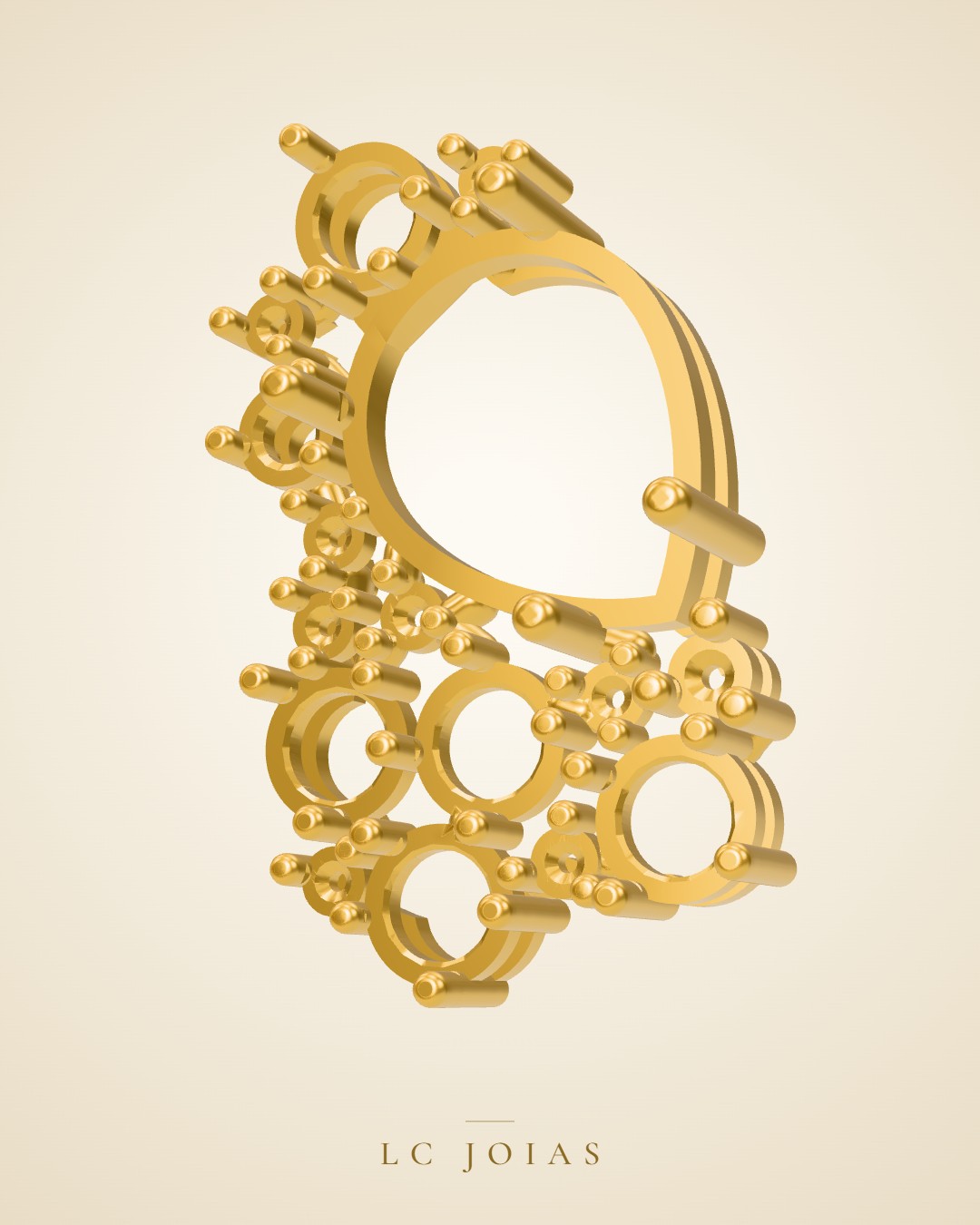 Brinco 8046 br espelhar em ouro