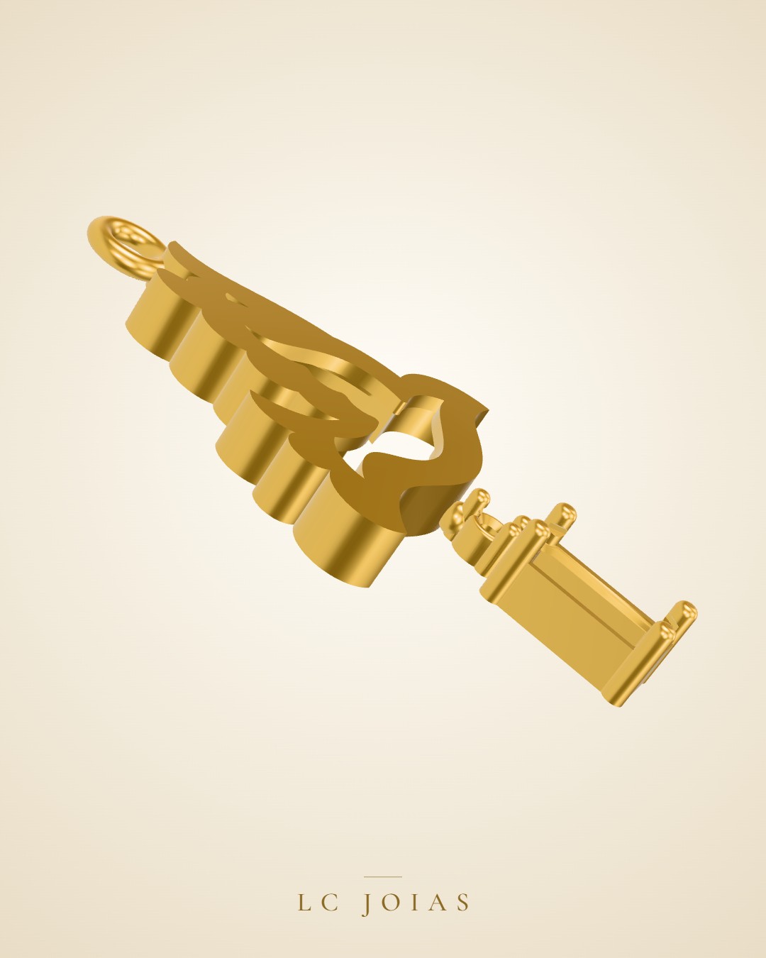 Pingente d 0013 pg em ouro