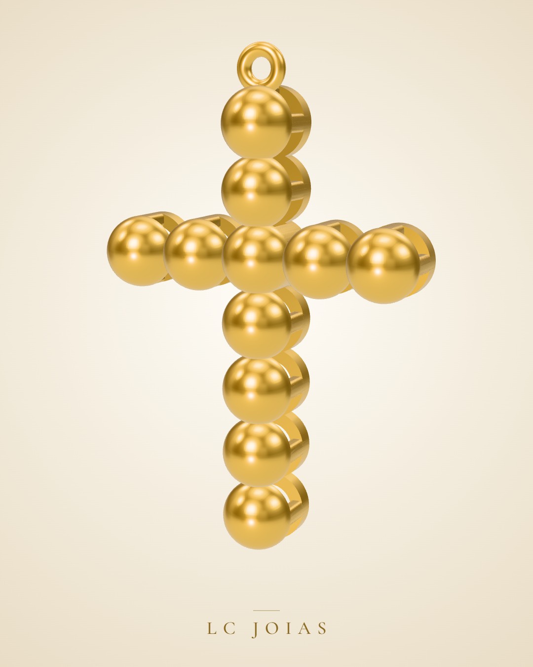 Pingente religioso 7309 cruz em ouro