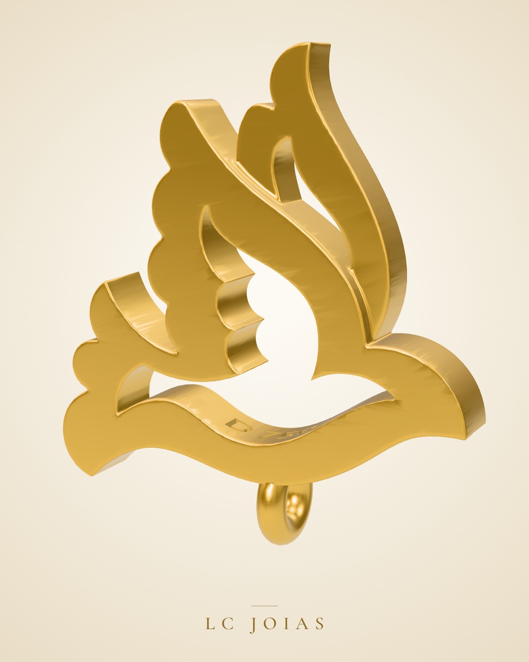Brinco br pomba lado 1 ok em ouro
