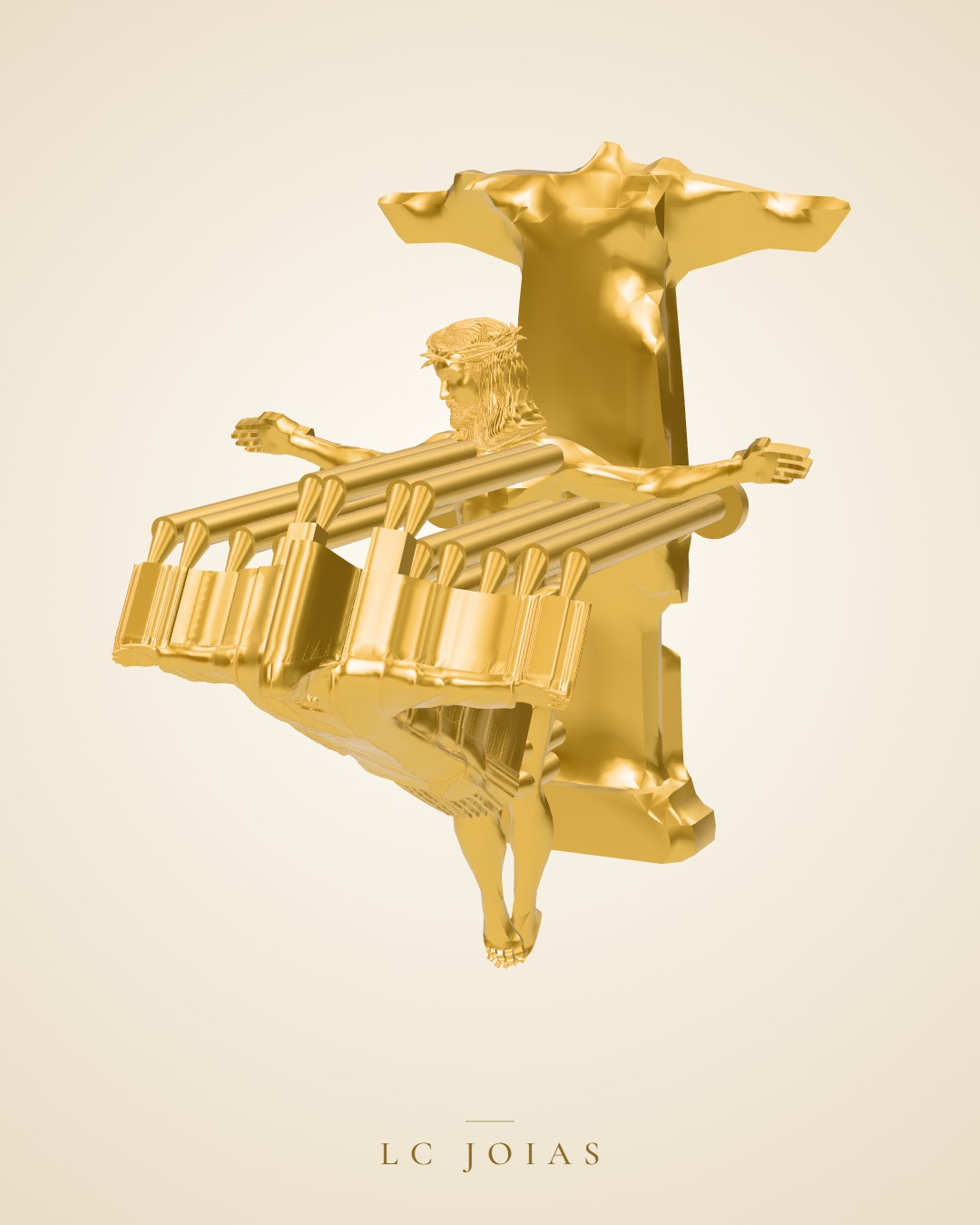Pingente religioso cristo em ouro