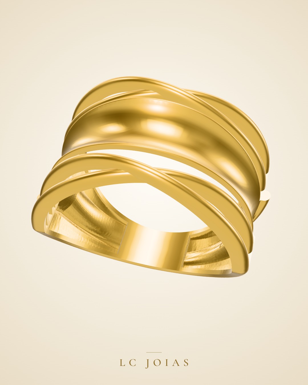 Anel v 0015 an em ouro