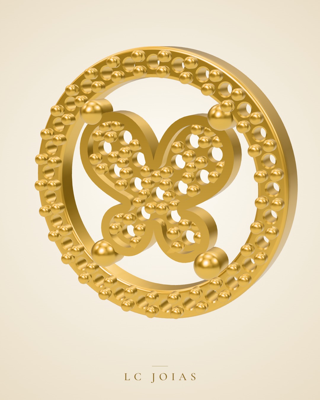 Brinco 614 br em ouro