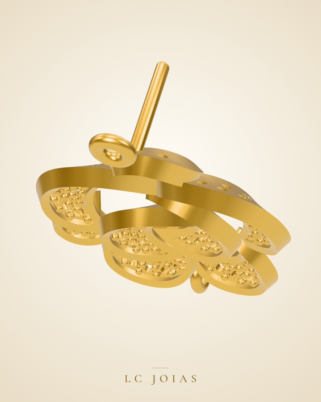 Brinco mirrored copy of 6220br meio em ouro