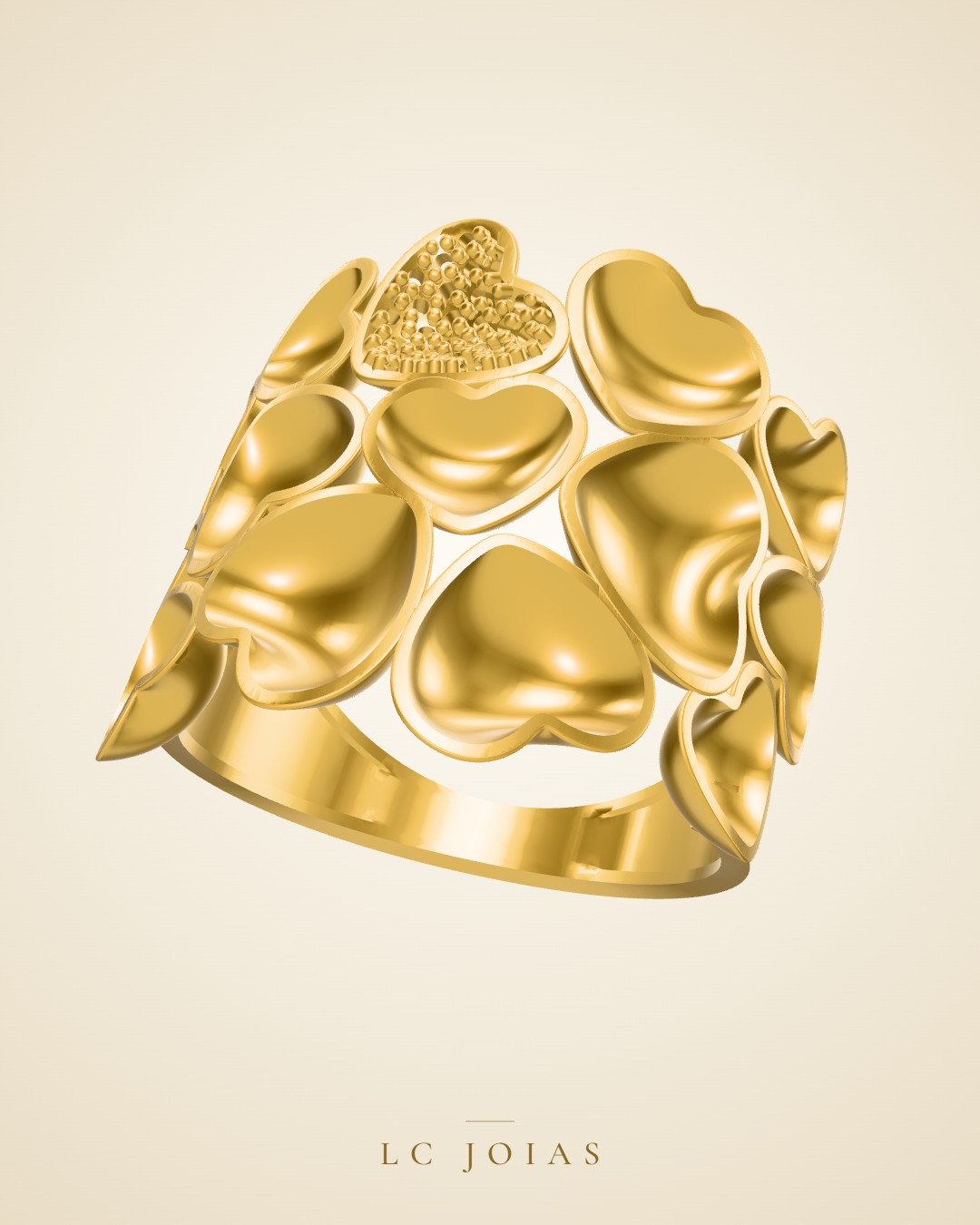 Anel 7523an em ouro