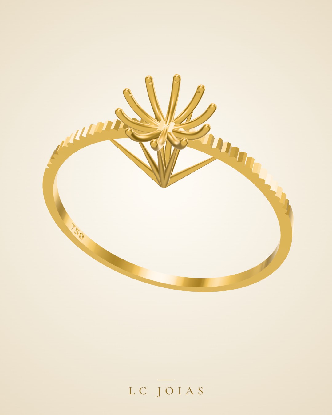Anel d 0107 an trocado em ouro
