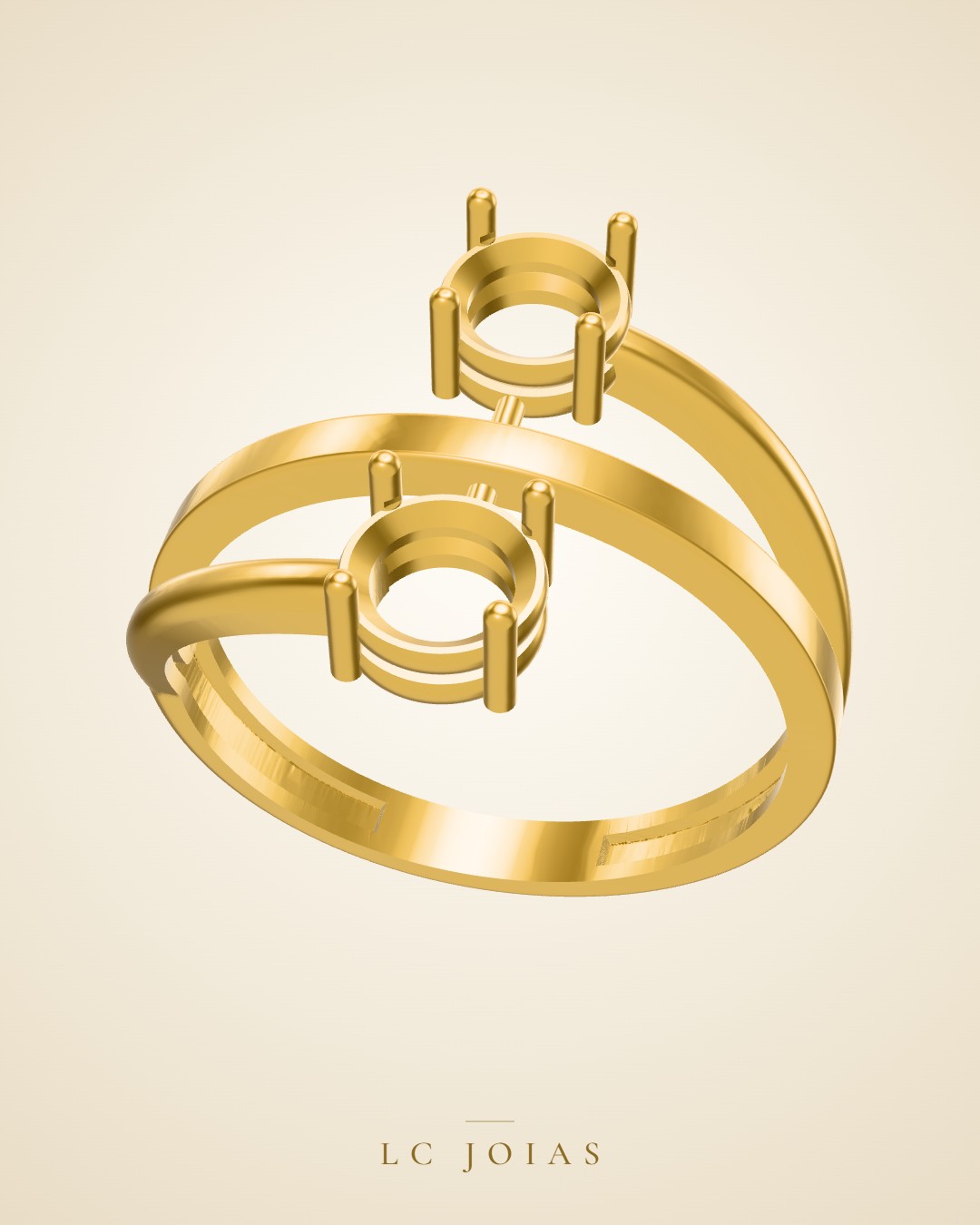 Anel ag 2364 an em ouro