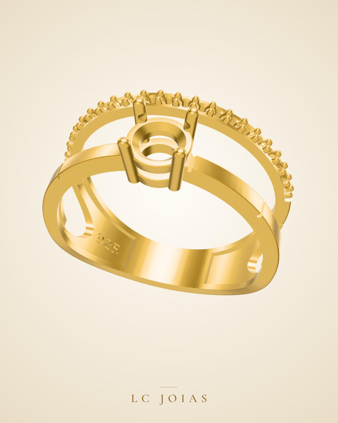 Anel ag 2320 an em ouro