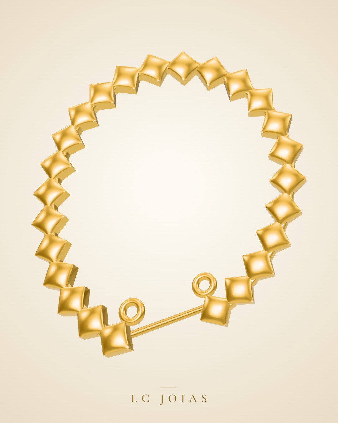 Brinco 7499 bra espelhar em ouro