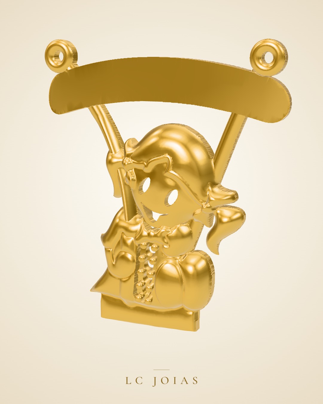 Pingente ping 3512 em ouro