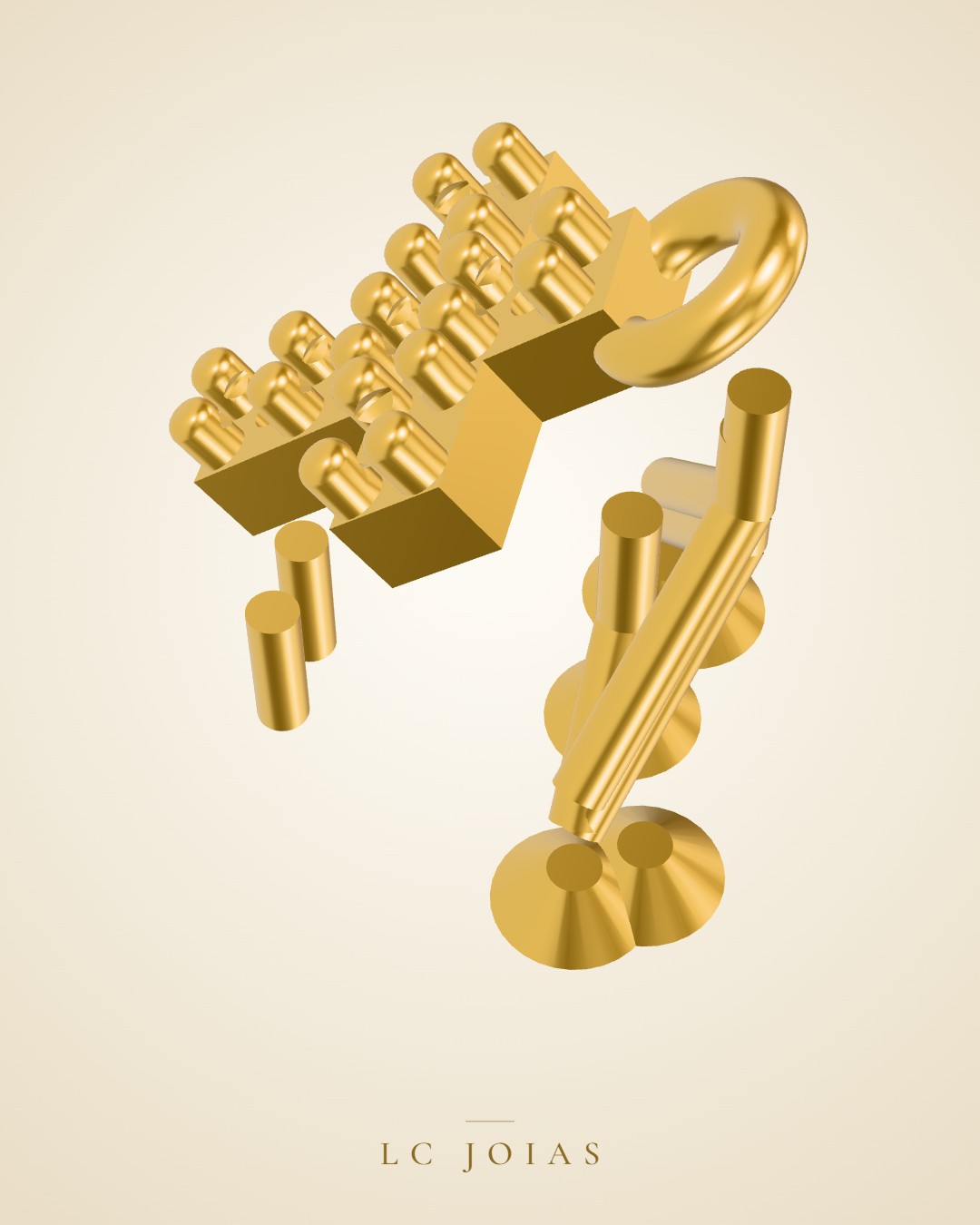 Anel d 0012 an apl em ouro