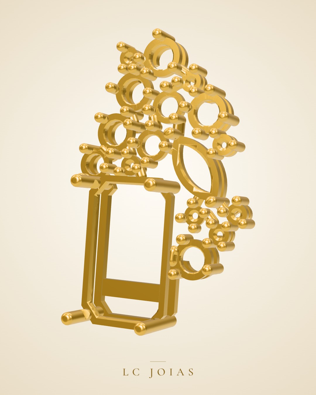Brinco 8020 br espelho em ouro